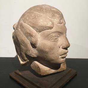 Early 20th C Italian Stone Sculpture of a Young Boy 